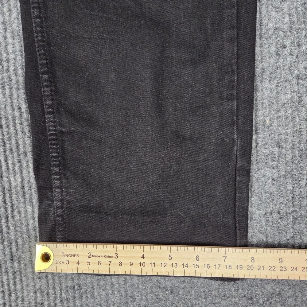 Levis 506 Standard Straight Leg Jeans Mens 34x32 Faded Black Denim A7700-0005